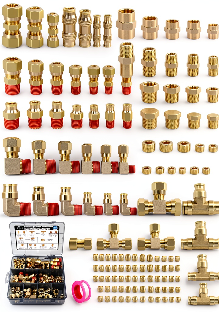Ailbiuko brass fittings installed on a truck air‑brake system