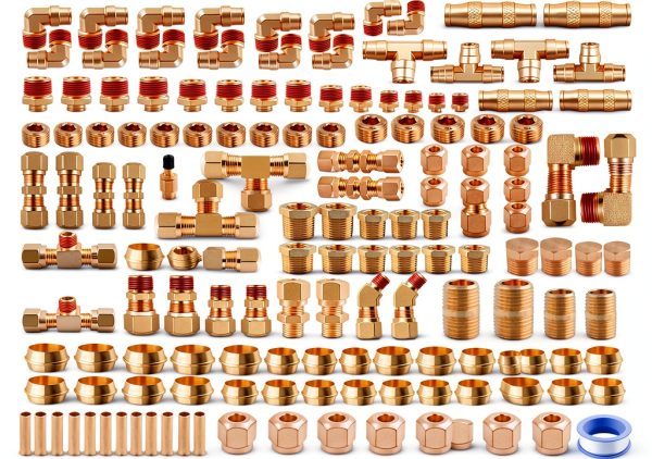 ANRIWT DOT Air Fittings Brass 170PC Set for Trucks-0