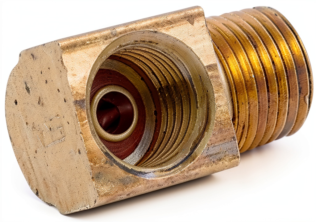 Installing brass brake fittings on a vehicle brake line