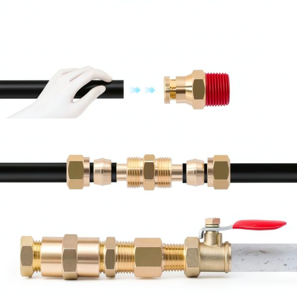 Brass Fittings Ailbiuko 200pcs with DOT Push‑Connect and Compression-4