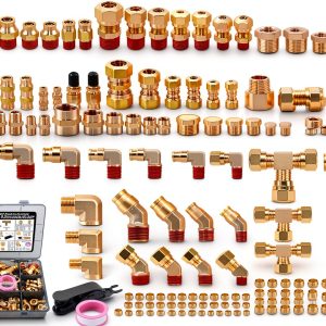 Brass Fittings Ailbiuko 200pcs with DOT Push‑Connect and Compression-0