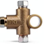 Femory Brass Brake Tee 3/16 Inch Yellow Inverted Adapter FR1-0