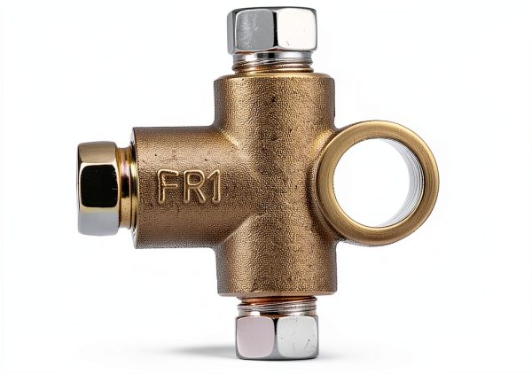 Femory Brass Brake Tee 3/16 Inch Yellow Inverted Adapter FR1-0