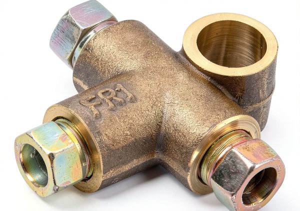 Femory Brass Brake Tee 3/16 Inch Yellow Inverted Adapter FR1-5
