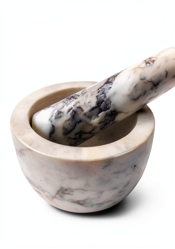 Marble Replacement Pestle only， 5.3 in (Only Pestle [Mortar is not Included]), Granite Pestle Replacement Light Gray White-4