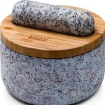 Pestle & Mortar Set by Joseph Joseph Gray Granite with Bamboo Lid-0