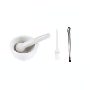 3.2inch Ceramic Mortar and Pestle Set, Pill Crusher, Spice Crusher, Ceramic Mixing Grinding Bowl Set, Include Brush and Spoon-0
