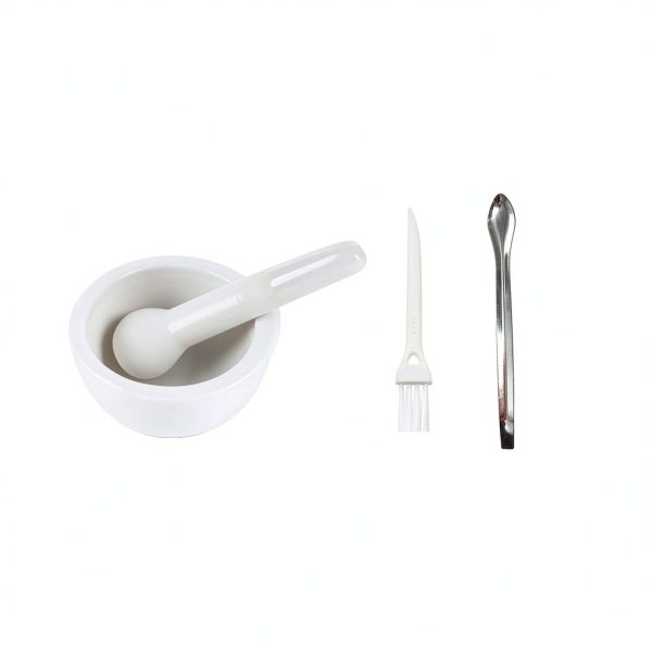 3.2inch Ceramic Mortar and Pestle Set, Pill Crusher, Spice Crusher, Ceramic Mixing Grinding Bowl Set, Include Brush and Spoon-0