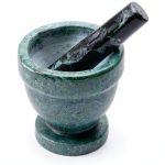 Fox Run Marble Mortar and Pestle Green 4 inch Spice Grinder-0
