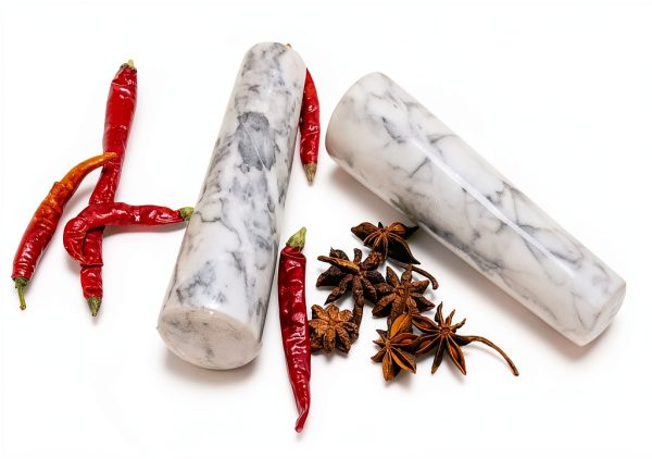 Marble Replacement Pestle only， 5.3 in (Only Pestle [Mortar is not Included]), Granite Pestle Replacement Light Gray White-2