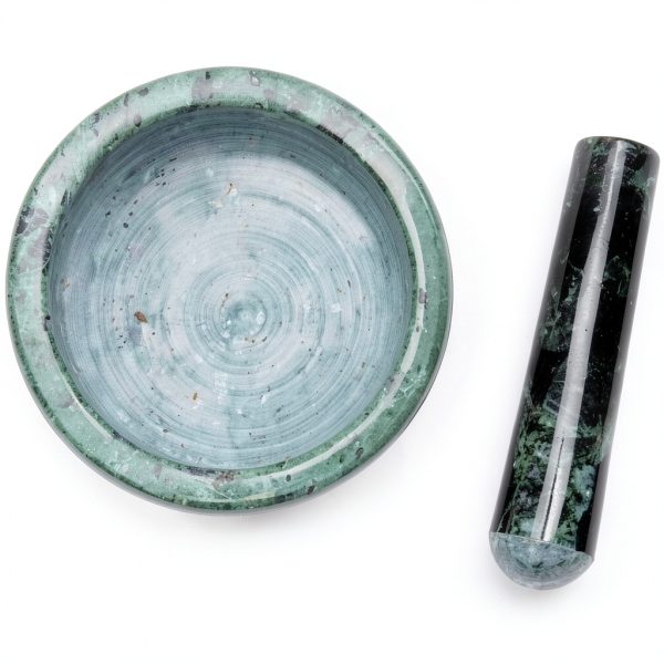 Fox Run Marble Mortar and Pestle Green 4 inch Spice Grinder-4