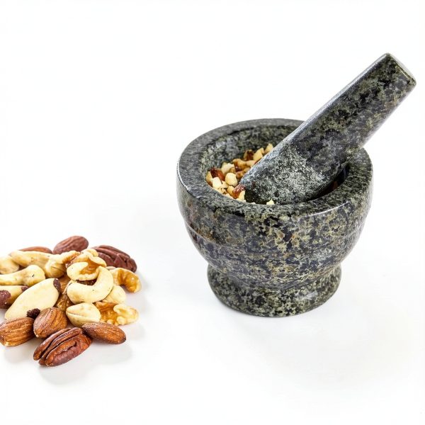 IMUSA USA Small Polished Mortar and Pestle, 3.75”, Granite-3
