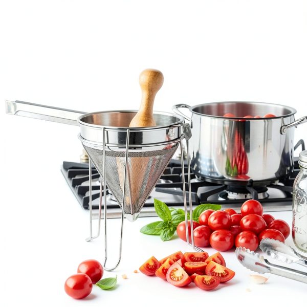 Norpro 642 Stainless Steel Chinois with Stand and Pestle Set-3