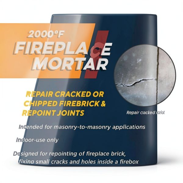 Rutland Fireplace Mortar Cartridge, 10.3 Fl Oz, Buff - 63B-2