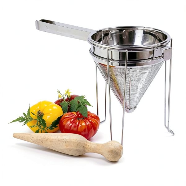 Norpro 642 Stainless Steel Chinois with Stand and Pestle Set-4