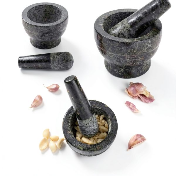 IMUSA USA Small Polished Mortar and Pestle, 3.75”, Granite-1