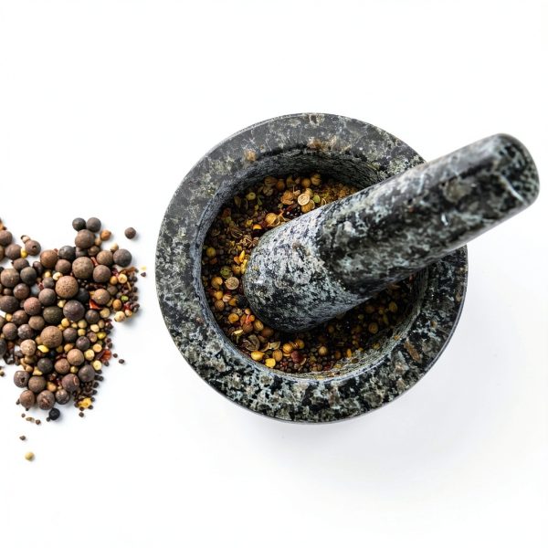 IMUSA USA Small Polished Mortar and Pestle, 3.75”, Granite-5
