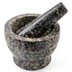 IMUSA USA Small Polished Mortar and Pestle, 3.75”, Granite-0