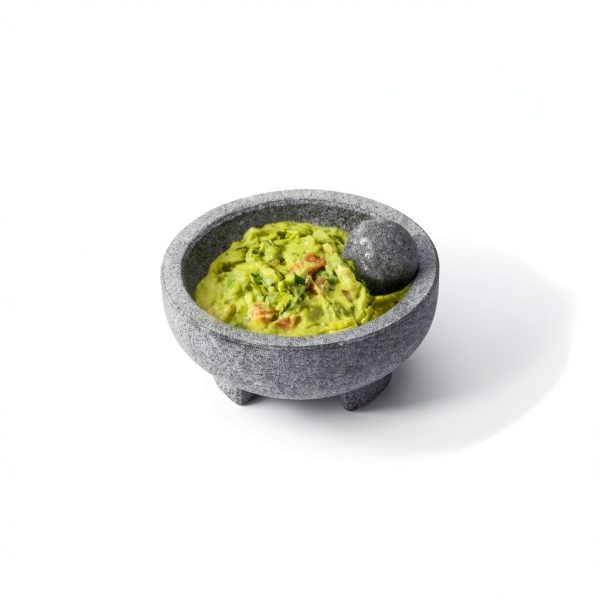 Luvan Large Mortar and Pestle Set,4 Cups Unpolished Granite Natural Stone Grinder Bowl for Molcajete Guacamole Bowl Crushing/Mexicano Guacamole,Spices Grinder,Herb Crusher,Salsa Pesto-8IN/Gray-3
