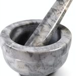 Mortar and Pestle Sagler Small Marble Gray 3.75x2in 2.5oz Capacity-0